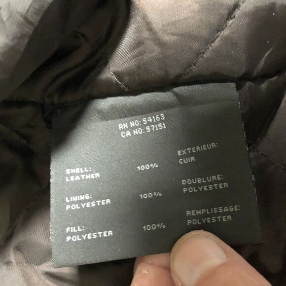 Marc New York Mens Mens Moto Leather Jaket Size XL Full Zip Biker Quilted Brown - Picture 15 of 16